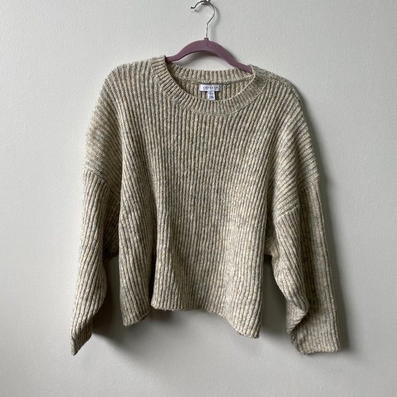 Topshop Oatmeal Knitted Crewneck Sweater - Picture 5 of 7